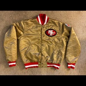 SOLD - Gold SF 49ers Starter Jacket - Medium - VTG